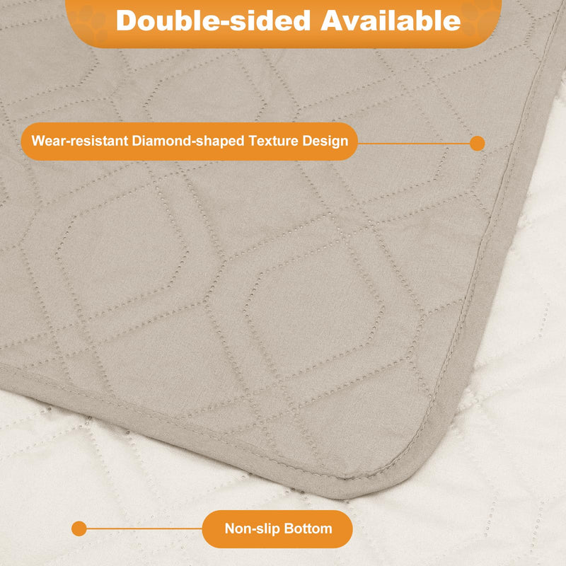 Pet Couch Cover, Waterproof Anti-slip Couch Covers for Dogs, Leak-proof Couchs Protector for Dogs, Double-sided Available Furniture Covers for Pets Dogs Cat Home Travel Car Picnic Use (Khaki, 52x82in) Khaki - PawsPlanet Australia