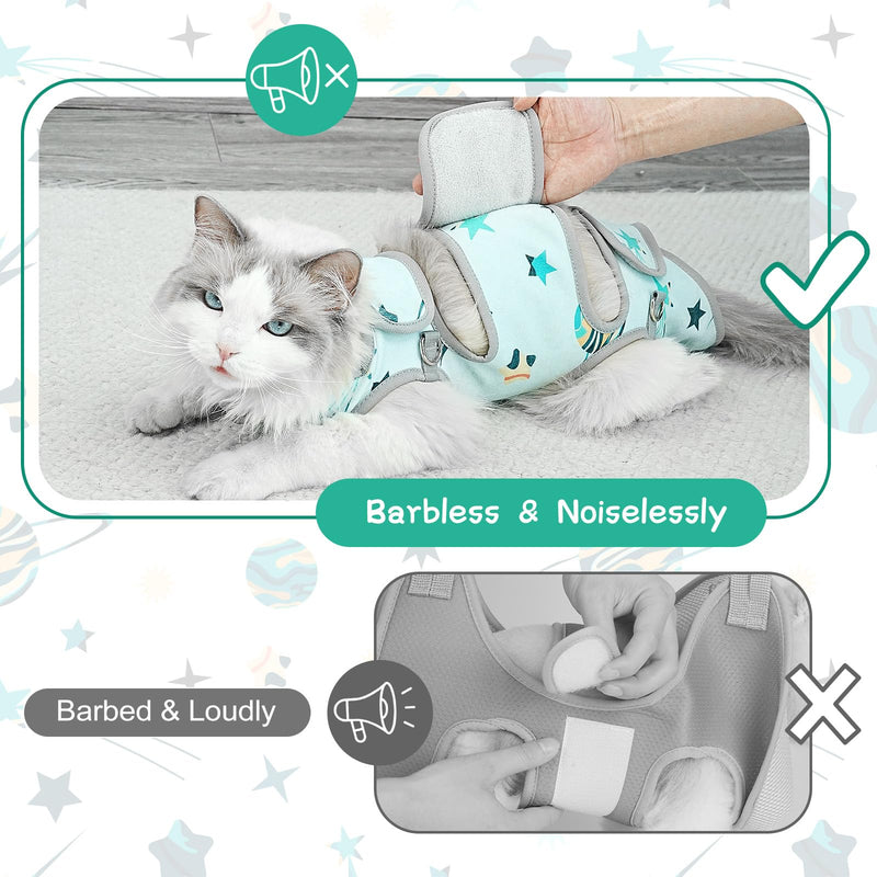 Cat Grooming Hammock, Self-Adherent Wrap for Cutting Nails, Anti-Escape Calming Grooming Bag for Medicine, Nail Clipping, Teeth Brushing, Ear Cleaning L（WT: 9-18 lbs） Star - PawsPlanet Australia
