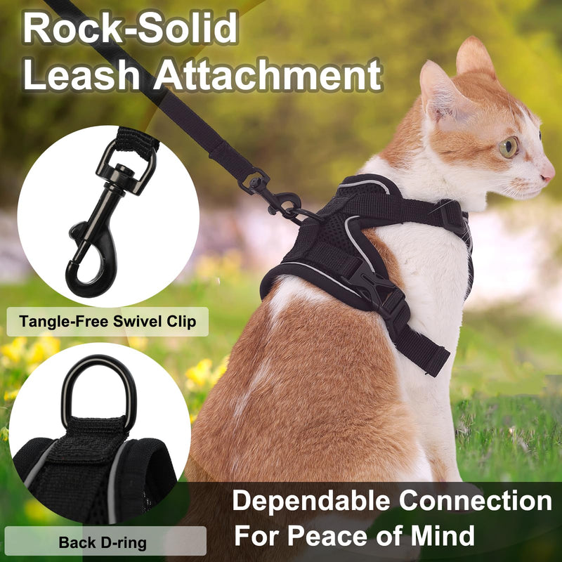 Cat Harness and Leash, Reflective Cat Harness Escape Proof for Walking, Adjustable Kitten Harness and Leash Set, 4 Buckles Easy Control Breathable Cat Vest Harness for All Types of Cats Large Red - PawsPlanet Australia