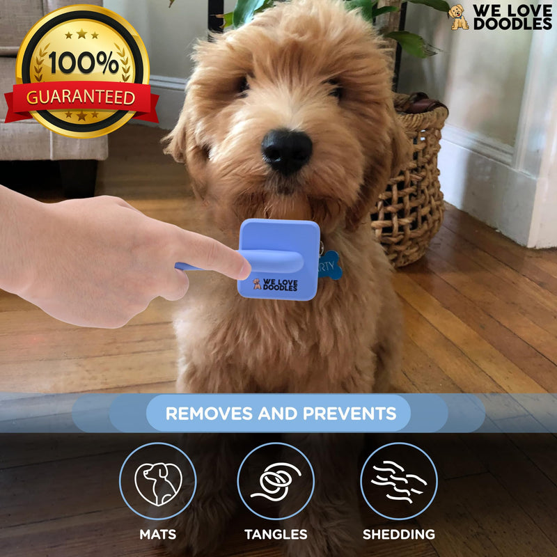 We Love Doodles Dog Slicker Brush for Grooming Pet Hair - Best Brushes For Poodle & Golden Doodle - Long Haired Brush For Dogs - Goldendoodle Long Pin Brush For Dematting (Extra Small) - PawsPlanet Australia