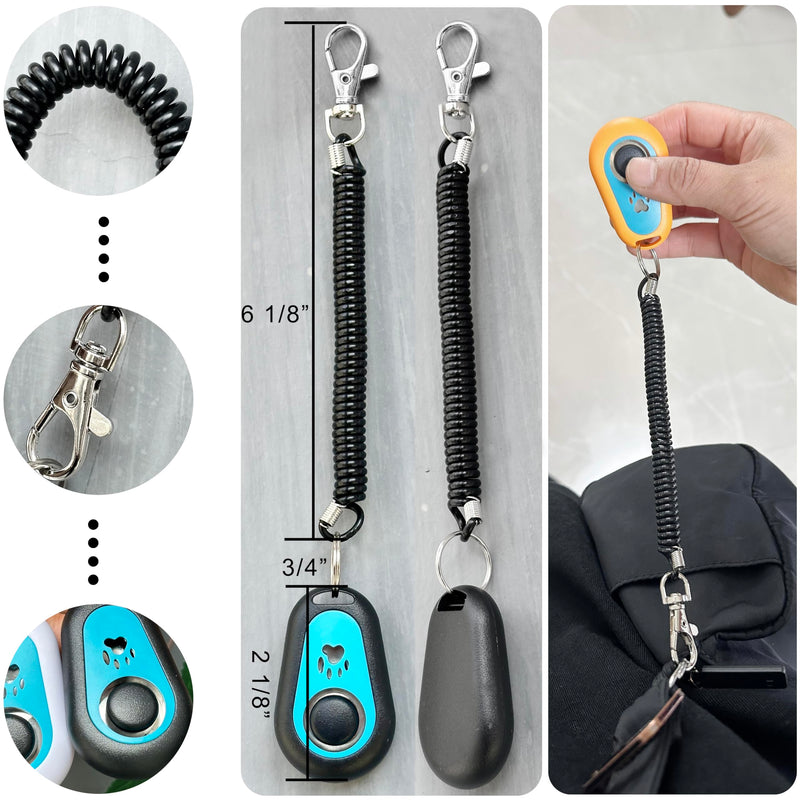 Pet Clicker for Dogs/Cats/Horses/Birds or Other Animals - Clickers for Training (Blue + Green) - PawsPlanet Australia