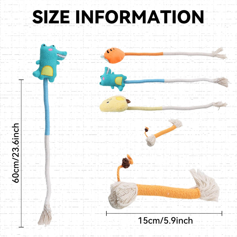 4pcs Safe Cat Rope Toy with Catnip - Dental Cleaning Chew Toys for Cats - Kitten Teething Toys - Interactive Play Toys with Feathers - Indoor Cats - PawsPlanet Australia
