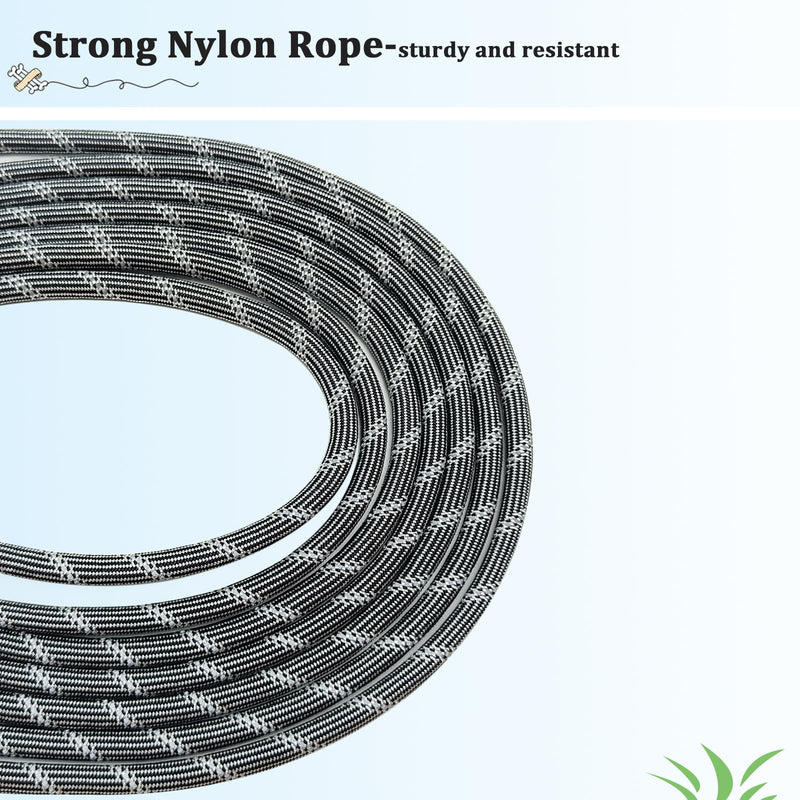 WYuZe 1/5" Small Dog Leash Rope, 6/10/15 FT Lightweight Sturdy Thin Cat Leash for Puppy Weight Under 15lb Outdoor Walking Training (1/5" x 15 FT, Black) 1/5" x 15 FT - PawsPlanet Australia