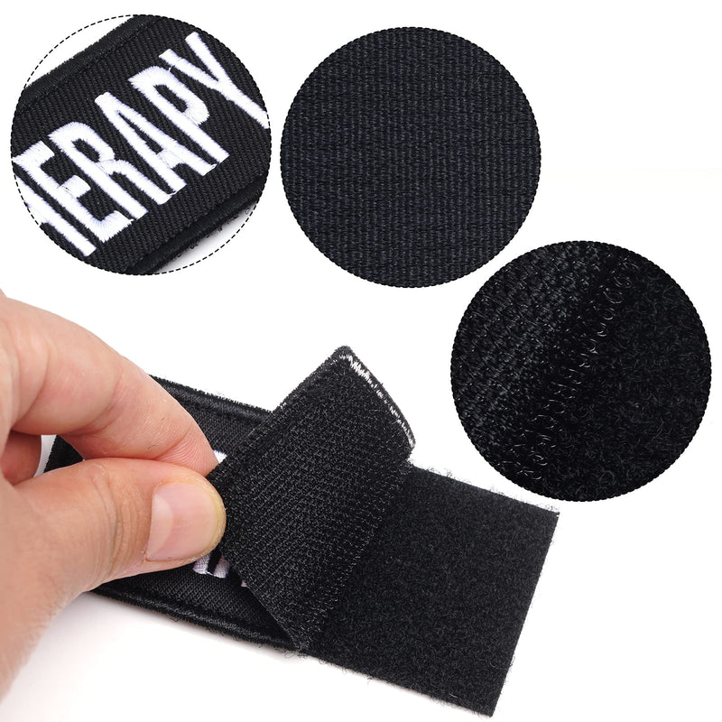 12 Pieces Removable Tactical Dog Harness Service Dog Vest Patches Do Not Pet in Training and Emotional Support Dog Vest Patches(3.6 x 1.6Inch) Black/White - PawsPlanet Australia