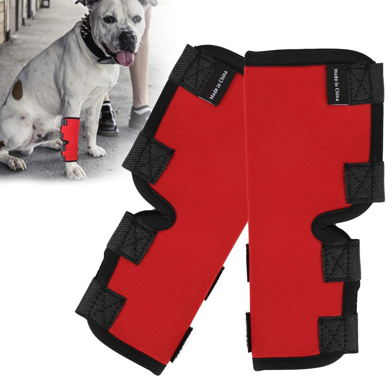 Bandage for dogs, joint bandage, ankle protection, pet protection bandage for dog hind leg and front leg S Red