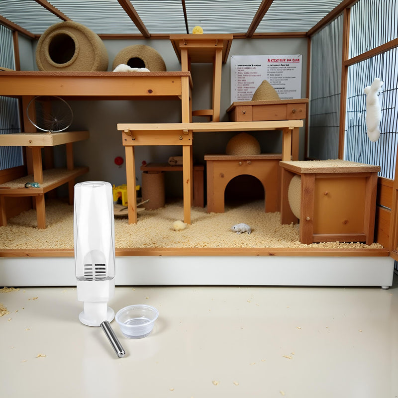 80 ml- No Drip Water Dispenser for Small Animals - Transparent Hanging Bottle for Rabbits, Guinea Pigs, Hamsters, Mice, and Ferrets - Leak Proof with Filter, Water Bottles - PawsPlanet Australia