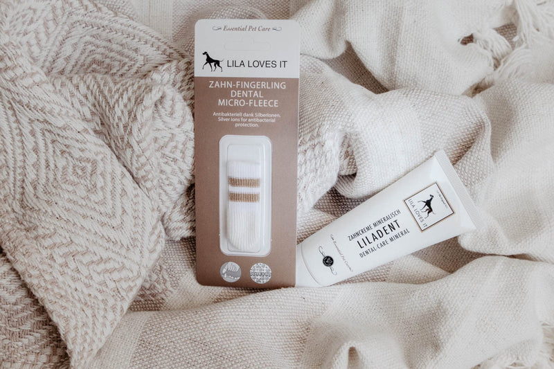 LILA LOVES IT Toothbrush for Dogs - Practical Dental Micro Fleece Made of Micro-Fleece, Dental Care for Dogs, Gentle on Gums, Dental Micro Fleece