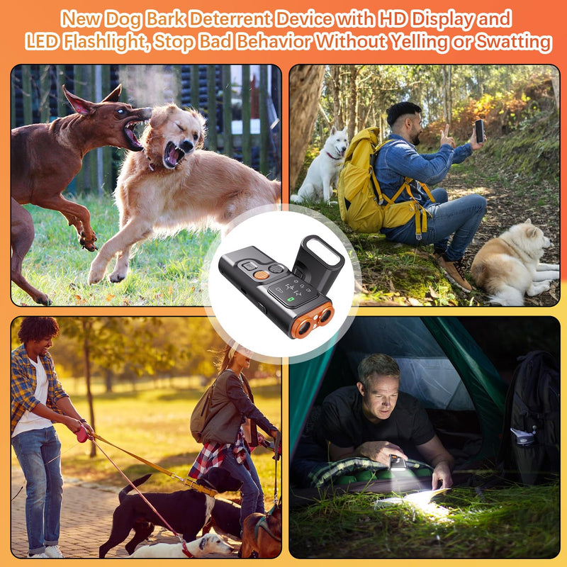 BarkGuard - Bark Guard Anti Barking Device for Dogs, 2024 New Dog Bark Deterrent Device with HD Display and LED Flashlight, Stop Bad Behavior Without Yelling or Swatting,Rechargeable - PawsPlanet Australia