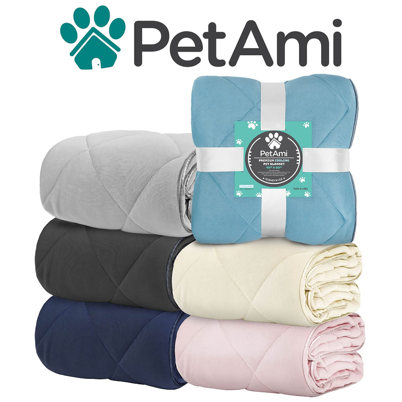 PetAmi Premium Cooling Dog Blanket | Lightweight Fluffy Pet Throw Blanket Bed Cover for Dogs, Cat, Puppies | Pet Blanket Furniture Protector Couch Sofa | Reversible Fuzzy Cozy | 40x60, Beige Latte Beige Cream Large (40x60) - PawsPlanet Australia