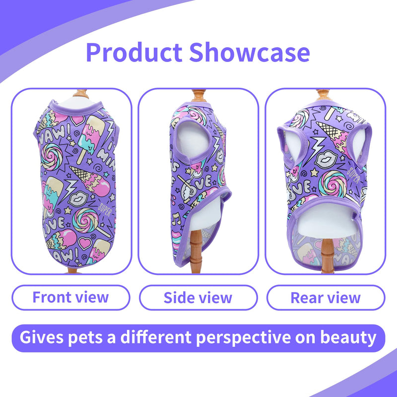 8PCS/Pack Dog Shirts Pink for XL Dog Girl Female Sleeveless Clothes T Shirts Tank Top Tee Vest X-Large Girl's Color