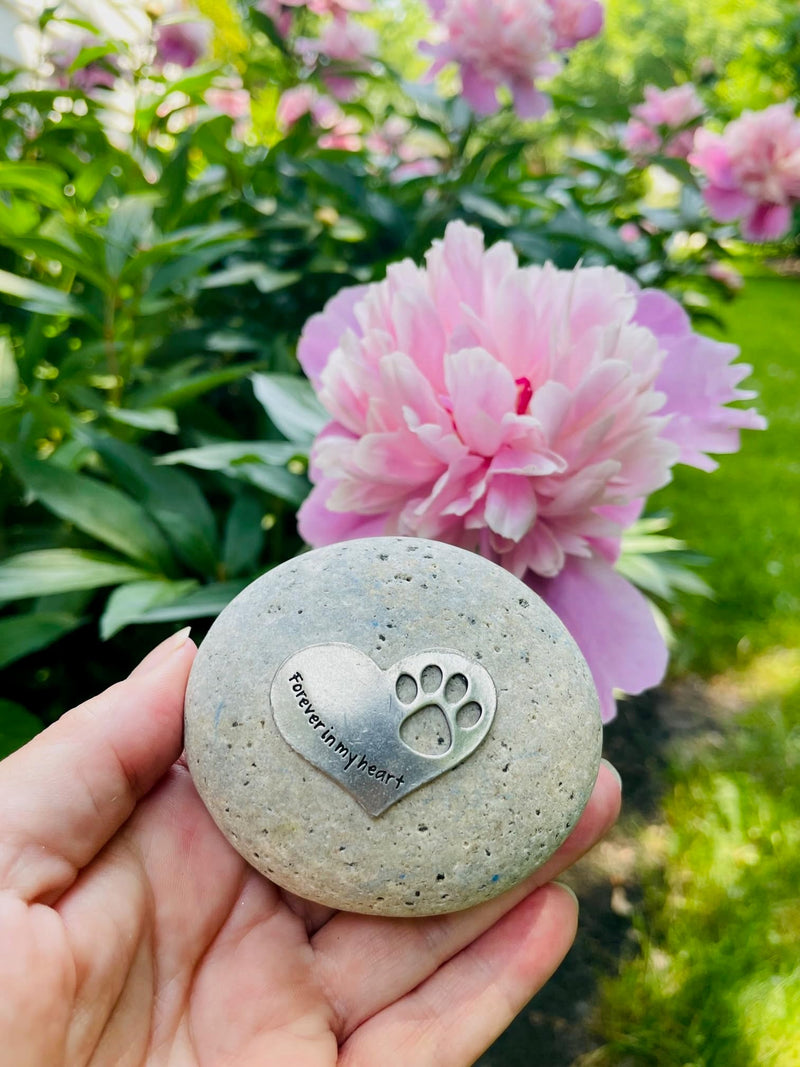Comforting Dog Memorial Gift - Sympathy or Condolence Gift for Loss of Pet - Forever in My Heart Stone by Whitney Howard Designs - PawsPlanet Australia