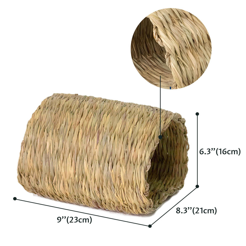 Seagrass House Tunnel Hutch Woven Hut Hay Shelter for Bunny, Rabbits, Guinea pigs, Chinchilla, Rats, Holland Hop, Cockatiels and Small Animals - PawsPlanet Australia