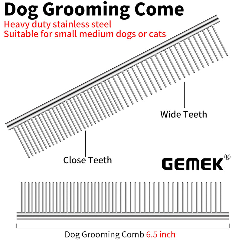 GEMEK Dog Grooming Scissors with Safety Round Tips Stainless Steel Professional Dog Grooming Kit - Thinning, Curved Scissors and Comb for Cat Pet (Pink 4 in 1) Pink 4 in 1 - PawsPlanet Australia