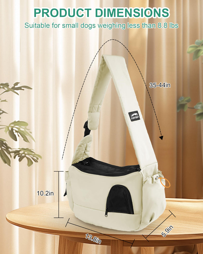Dog Carrier Sling for Small Dogs & Cats Hand-Free Puppy Sling Purses with Storage Bag and Adjustable Shoulder Strap, Pet Sling Carrier Up to 8.8 Lbs (Yellow) Yellow - PawsPlanet Australia