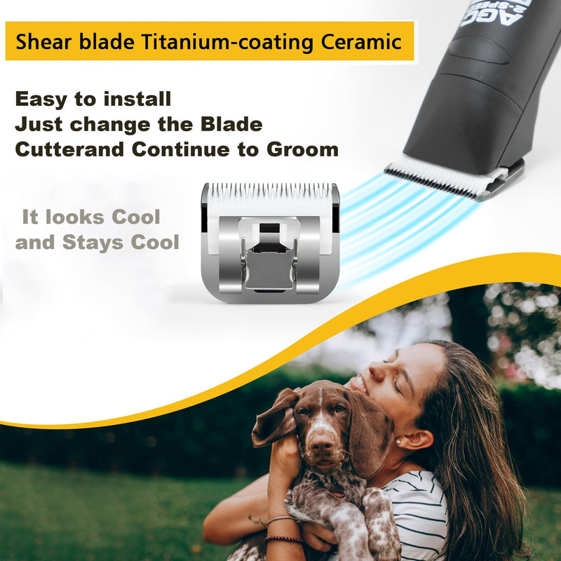 3PCS Ceramic Coarse Pet Replacement Blade Cutter Compatible with Andis 64440, Oster A5, Wahl KM Series Clipper, 22Teeth White and Black Ceramic Blade Cutter - PawsPlanet Australia