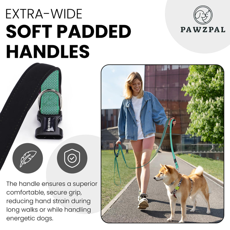 8FT-10FT Hands Free Dog Leash - Adjustable Waist/Crossbody 2-in-1 Belt with Shock-Absorbing, Traffic Handle & Reflective for Hiking, Canicross & Active Lifestyles (Mint Green) Spring Green 8–10FT | Taller Owners / Outdoor Freedom - PawsPlanet Australia