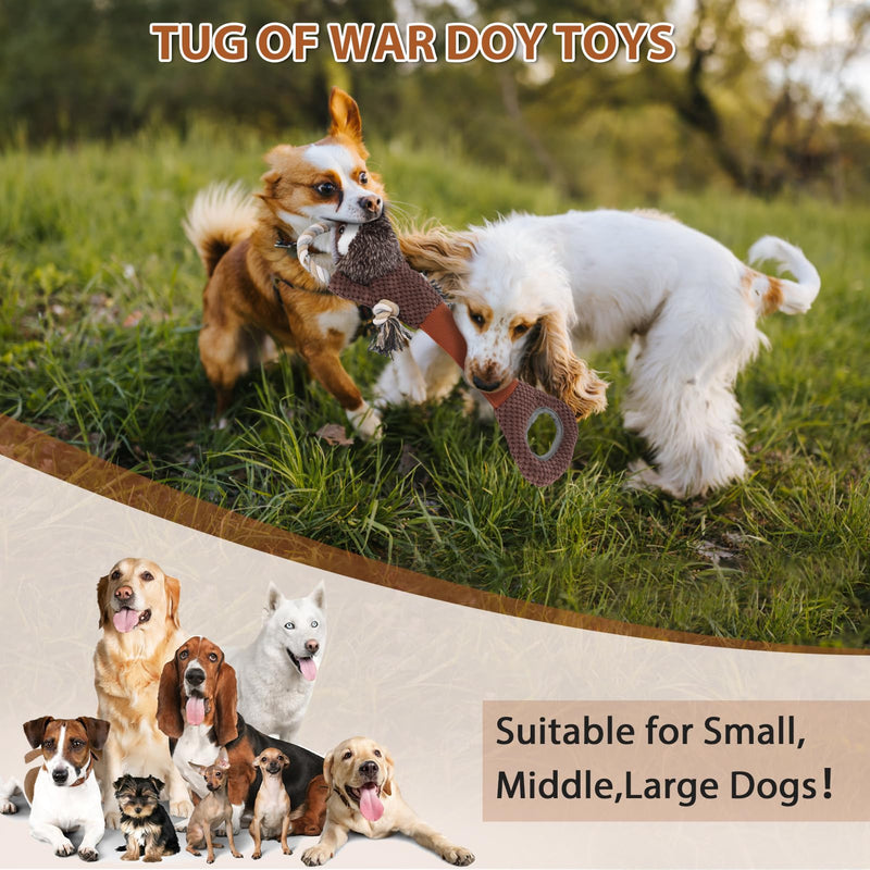 Large Plush Squeaky Dog Toys with Crinkle Paper, Tug of War Pull Toys for Puppies, Interactive Dog Chew Toys for Small, Medium and Large Dogs Brown01 Sloth - PawsPlanet Australia