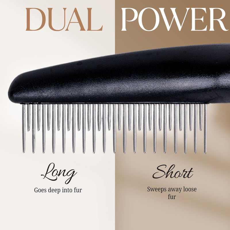 Poodle Comb with Rotating Teeth - 5-in-1 Dog Dematting Tool - Used for Small Size Breeds and Puppies - Cat Comb for Shedding and Deshedding Rotating Comb
