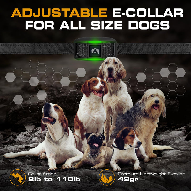 INVIROX Dog Training Collar for Large Dog X2 [2026 Edition] 123 Levels Dog E Collars 1100yd Range, 100% Waterproof, Rechargeable Electric Collars for Medium Dogs, E Collar for Large Dogs Black & Gray - PawsPlanet Australia