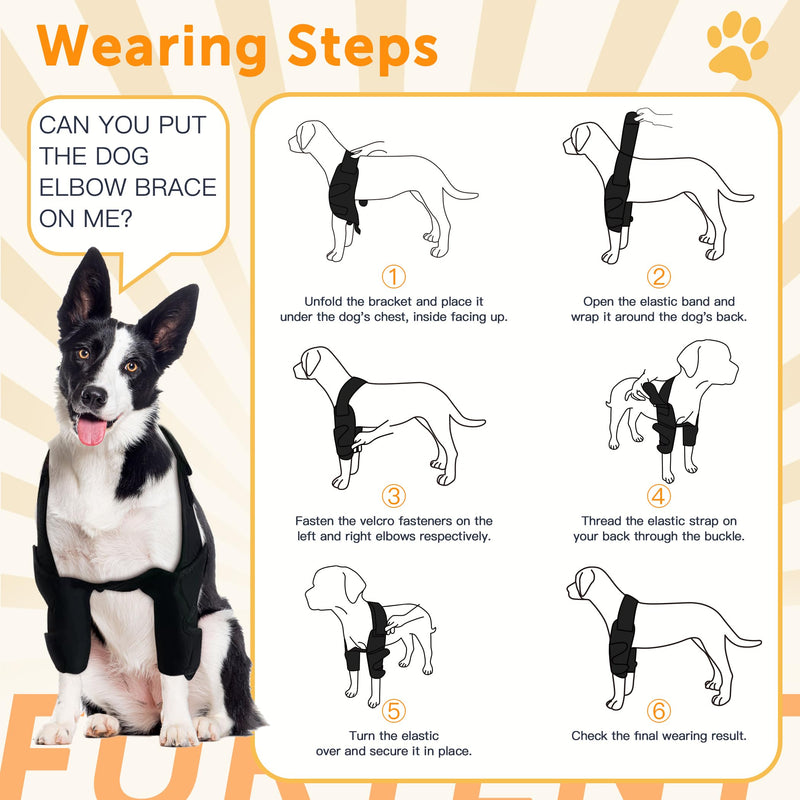 Dog Elbow Protector for Pet Elbow Dysplasia, Shoulder Dislocation - Offers Elbow Support, Dog Recovery Suit Taper Collar Alternative, Helps Wound Healing, Prevents Licking and Biting, XXL Both Legs - PawsPlanet Australia