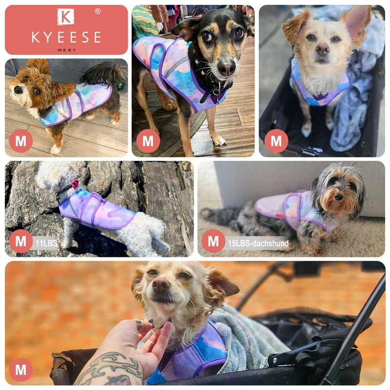 KYEESE Dog Cooling Vest, Lightweight Dog Cooler Jacket, 3D Breathable Mesh Pet Cooling Shirts for Summer with Reflective Stripe, Sun Protection Pet T Shirt for Beach, Hiking, Walking, Purple, M Medium (11-18lbs) - PawsPlanet Australia