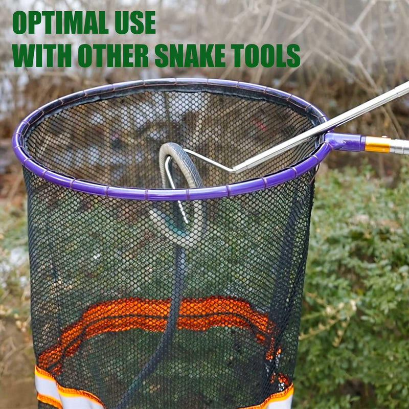 IC ICLOVER Snake Catcher Net, Snake Grabber Handling Tool, Snake Catching Net with Telescopic Pole, Adjustable Snake Capture Stick, Rattle Snake Catching and Transport Picker, Extended from 16" to 59" Only Snake Catcher Net - PawsPlanet Australia