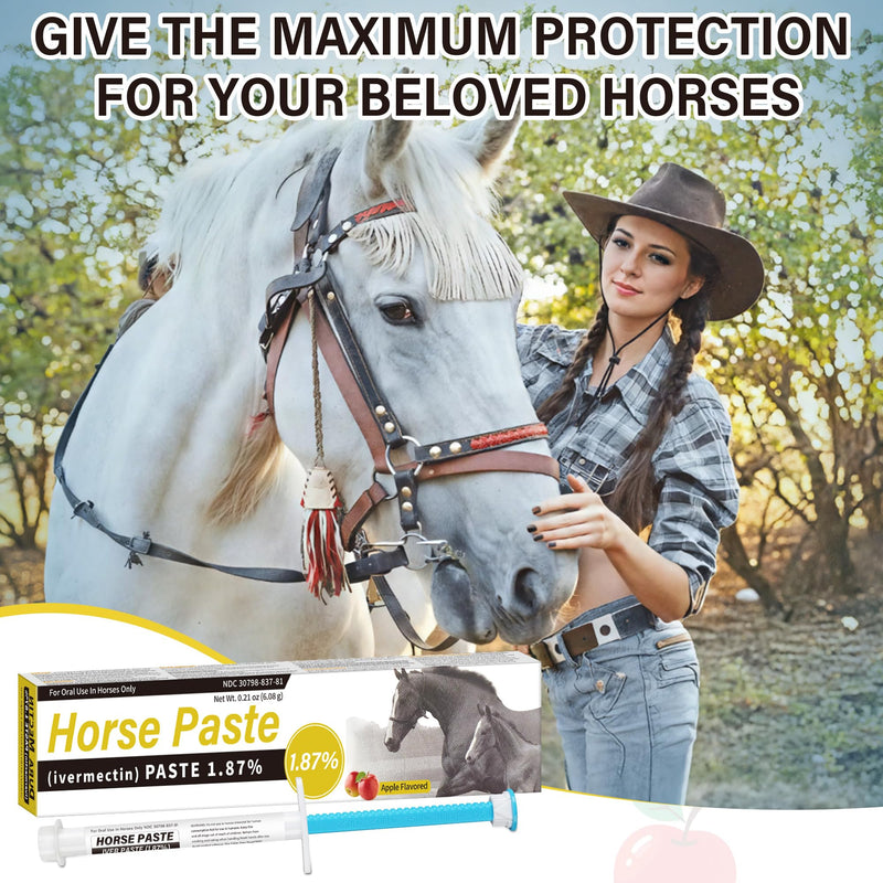 1 Pack Equine Paste 1.87% – (6.08g Each) Apple Flavored Oral for Horse