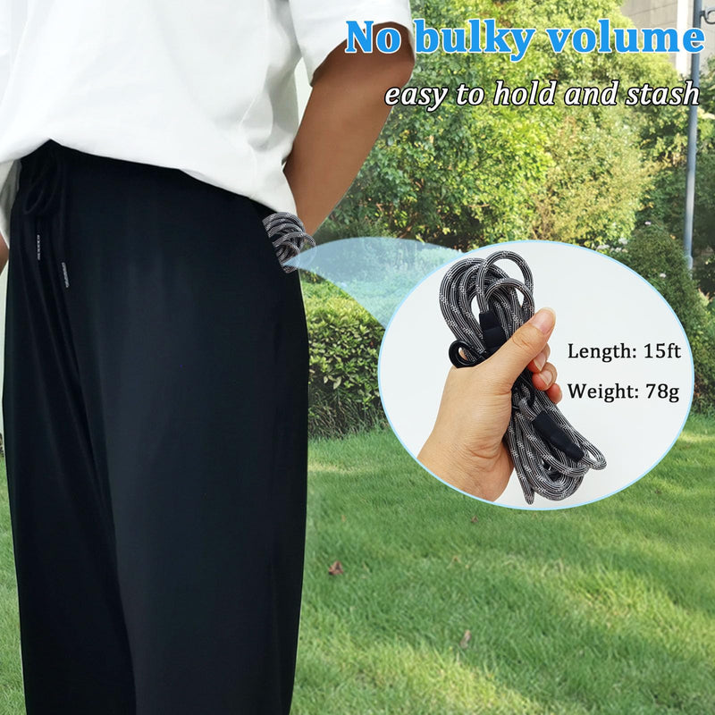 WYuZe 1/5" Small Dog Leash Rope, 6/10/15 FT Lightweight Sturdy Thin Cat Leash for Puppy Weight Under 15lb Outdoor Walking Training (1/5" x 15 FT, Black) 1/5" x 15 FT - PawsPlanet Australia
