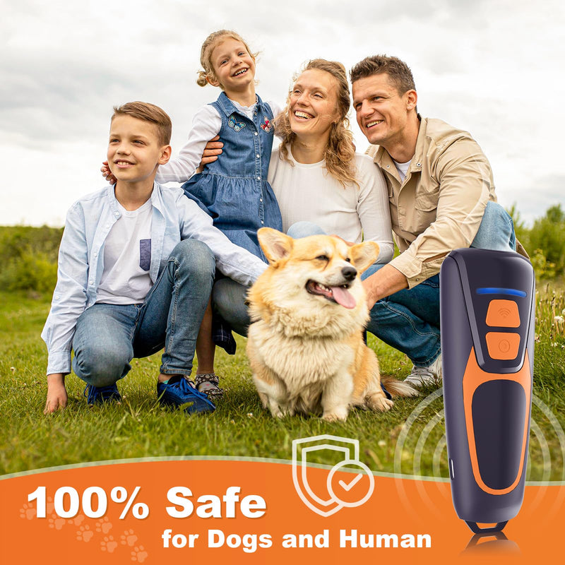 Arien Dog Bark Deterrent Devices, Rechargeable Ultrasonic Anti Barking Device for Dogs, Dog Bark Control Devices 50FT Range Safe for Dogs & Human Portable Indoor Outdoor, Dog Training & Behavior Aids Orange - PawsPlanet Australia