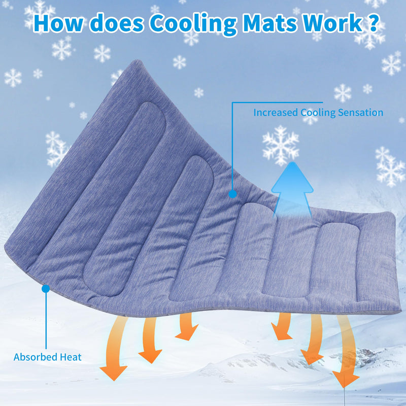Cooling Mat for Large Dogs - Double-Sided Waterproof & Cool, Q-MAX>0.47, Portable Dog Cooling Mat for Summer. (XL (44''x32'') XL (44''x32'') - PawsPlanet Australia