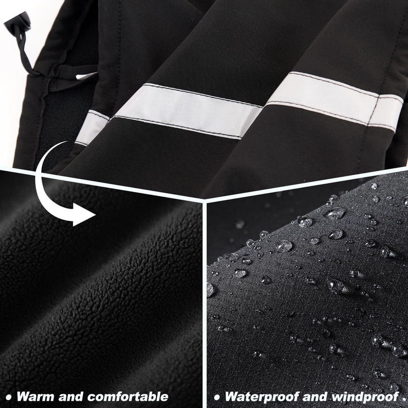 EASY JOY Waterproof Earmuffs for Dogs - Hearing Protection Dog, Keep Warm Ear Protection for Dogs, Size M Waterproof black