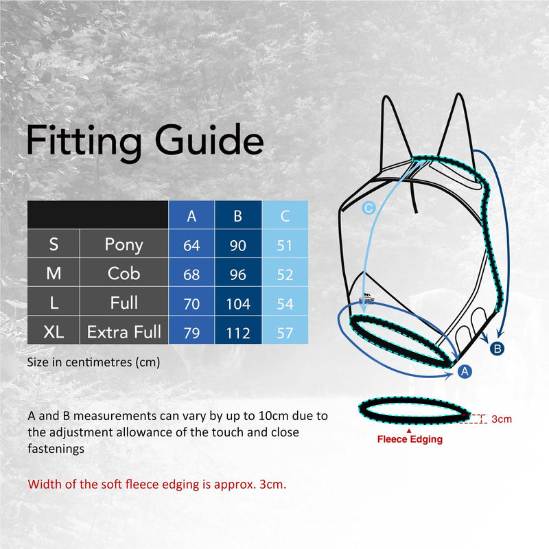 Harrison Howard Horse Fly Mask UV Protective Fine Mesh with Extra Wool Soft Touch on Skin Fly and UV Protection Summer Mint L - PawsPlanet Australia