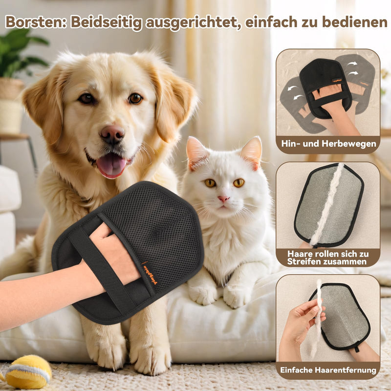 Upgraded Pet Hair Remover Glove – Reusable Electrostatic Pet Hair Removal Tool for Laundry, Clothes, Sofa, Carpet & Car Seats – Washable Dog Hair Remover & Cat Hair Remover, Lint & Fur Cleaning Glove - PawsPlanet Australia