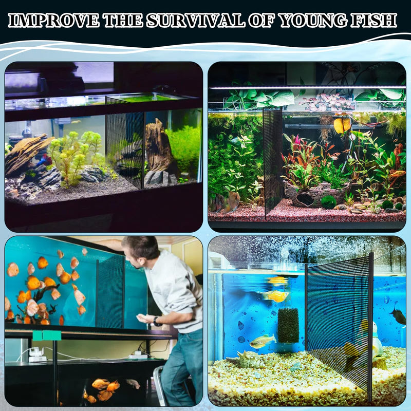 8Pcs Plastic Mesh Canvas Sheets Embroidery Aquarium Fish Tank Divider Plastic Grid Isolation Board Partition Net Pane Separator Filter Bottom Tray,20 Pcs Binding Bars Sliding Bars ,Crochet Projects - PawsPlanet Australia