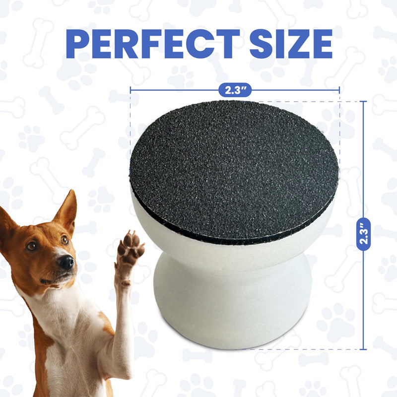 Dog Nail File - Upgraded Dog Nail Scratch Board - 1 White Nail File for Dogs w/ 4 Replaceable Sandpapers - Dog Nail Trimmers - Round Dog Nail Grinder for Pet Nails - Relaxing Dog Nail Trimming Board - PawsPlanet Australia
