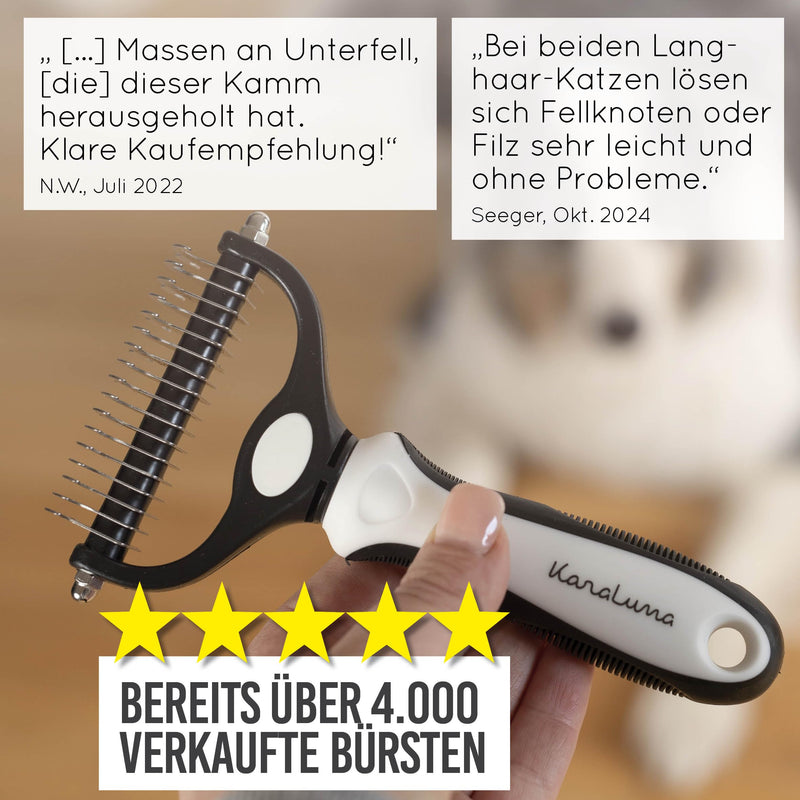 Undercoat Brush for Dogs and Cats, Gently Loosens Matted Dog Fur and Cat Fur White - PawsPlanet Australia