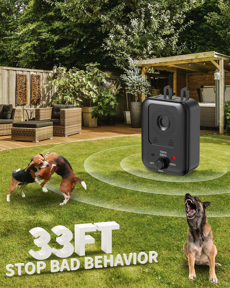 Anti Barking Devices, Auto Dog Barking Control Devices with 3 Modes, Rechargeable Ultrasonic Dog Bark Box Dog Barking Deterrent Devices, Effective Stop Barking Dog Devices for Indoor & Outdoor Dogs 9 PU86-1pcs Black - PawsPlanet Australia