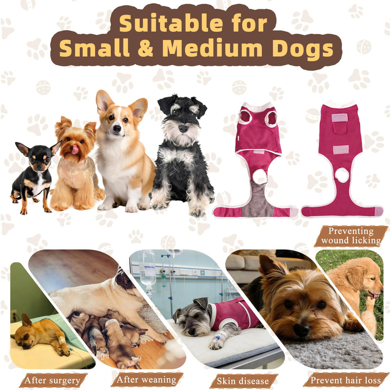 Dog Body After Surgery for Female and Males, Surgical Body Dog Castration Protection & Lick Protection Dog Bodysuit, Soft Surgical Protective Suit Alternative to Funnel for Small Medium Dogs