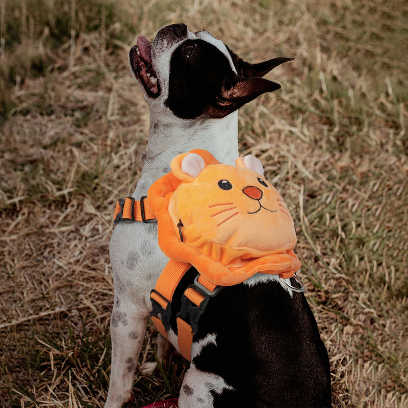 ROZKITCH Dog Backpack Harness, Soft and Adjustable Pet Saddle No Pull Bag with D-Ring for Small Medium Dogs, Cute Lion Design for Outdoor Travel, Walking, and Hiking Animal Self Carrier Bag S S(Chest: 13.7-17.3"; Neck:10.2-12.6") - PawsPlanet Australia