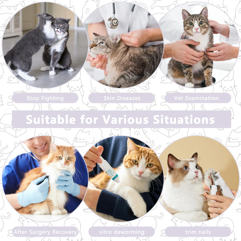 Soft Cat Cone Collar After Surgery, Cat Recovery Collar to Stop Licking Wounds, Adjustable Elizabethan E-Collar for Cats Waterproof Donut Collar for Wound Healing (Purple, Small) Purple
