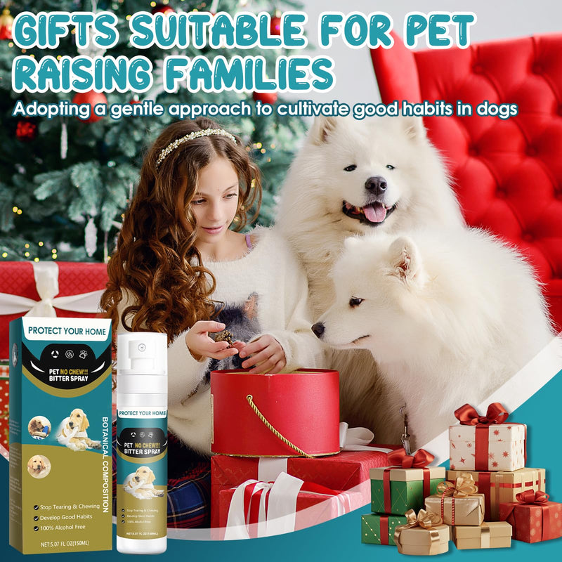 QHZ No Chew Spray for Dogs Bitter Apple Spray to Stop Chewing, Training Deterrent for Puppies & Adult Dogs, Protects Furniture, Shoes, Cords - PawsPlanet Australia