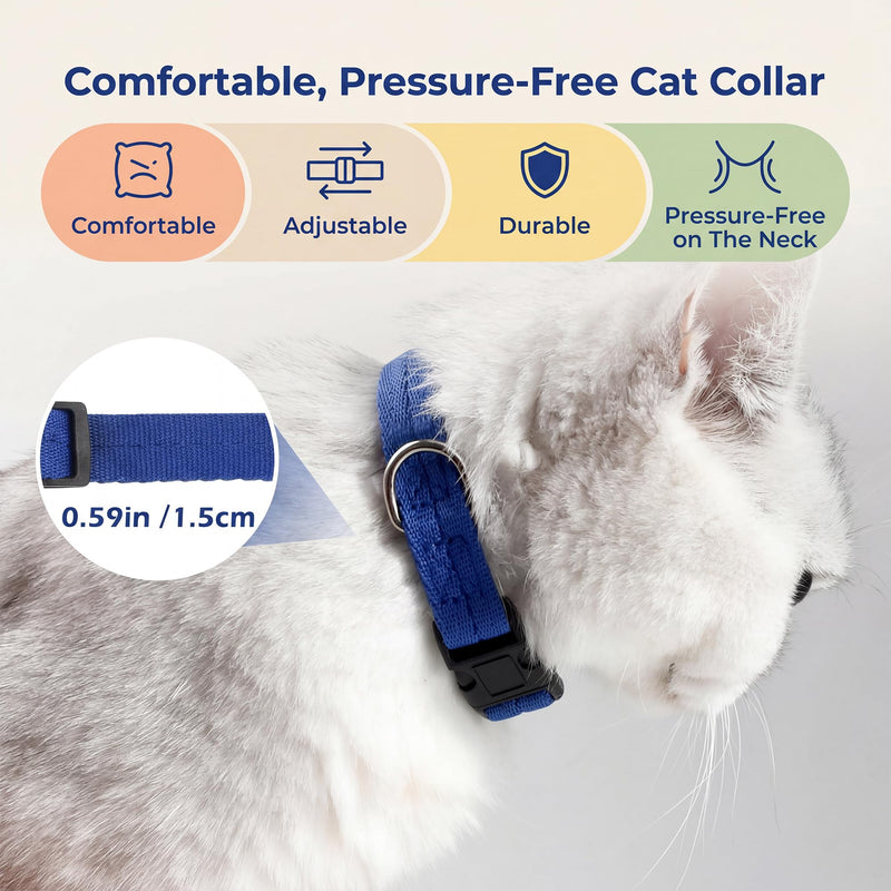 Cat Cone Recovery Collar, Adjustable Elizabethan Collar for Cats to Stop Licking After Surgery, Soft Comfortable Pet Cone for Neck Girth 7.5''-9.0''