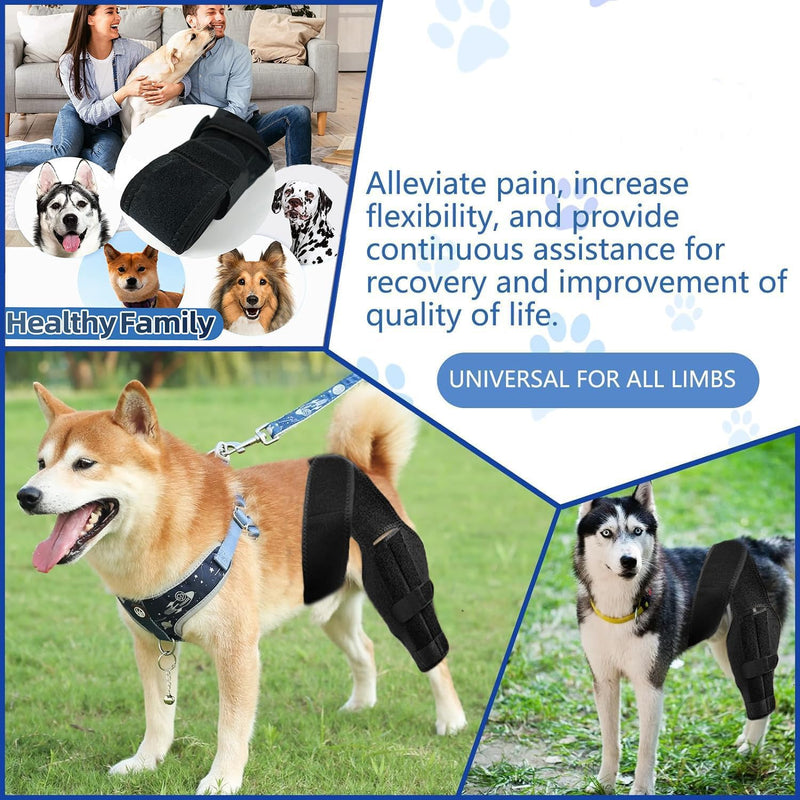Dog Knee Brace for Torn ACL CCL – Adjustable Hind Leg Support with Metal Stabilizers, Relieves Joint Pain, Aids Recovery & Prevents Injury, Comfortable & Secure Fit for Dogs Back Leg (S) S