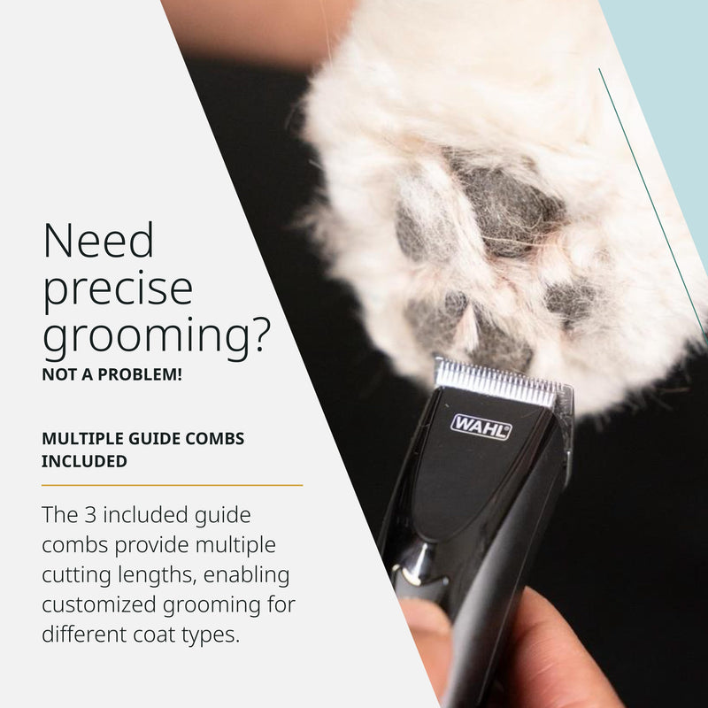 Wahl Pro Animal Fidela Trimmer - Cordless Dog & Cat Hair Trimmer - for Sensitive Areas - Essential Grooming Tools - with 3 Guide Combs