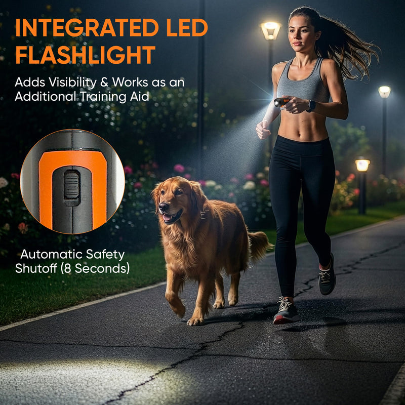Ultrasonic Dog Bark Deterrent Device, Anti Barking Device for Dogs, Digital Display, 3 Emitters, 50FT Range, Rechargeable Bark Control Trainer w/ Flashlight, Stop Barking Device, Indoor & Outdoor