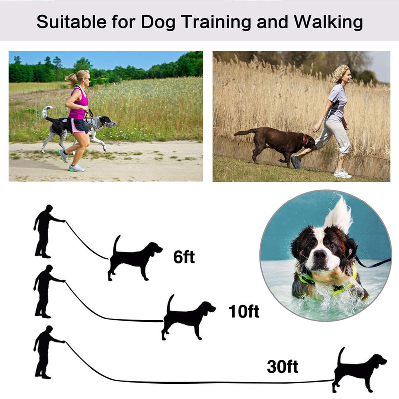 Jeckpat 10ft Black Dog Leashes Long Line Training Dog Leash,for Large,Medium and Small Dogs,Long Dog Lead,for Training,Backyard,Camping,or Play,Great for Parks and Fetch Pink - PawsPlanet Australia