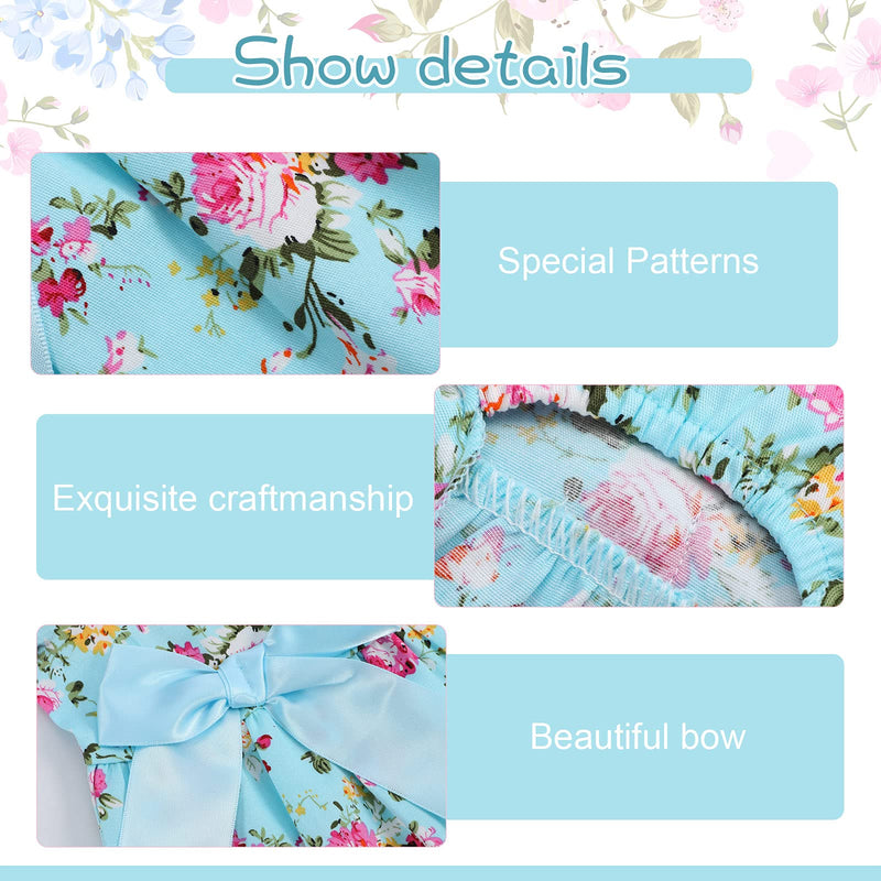 Frienda 6 pcs Dog Dresses Girls Dog Clothes Floral Cute Princess Bowknot Puppy Dresses Pet Cat Clothes Skirts Rosette Summer Outfits Apparel for Chihuahua Yorkies Female Small Cat Pets Kitten(M) M - PawsPlanet Australia