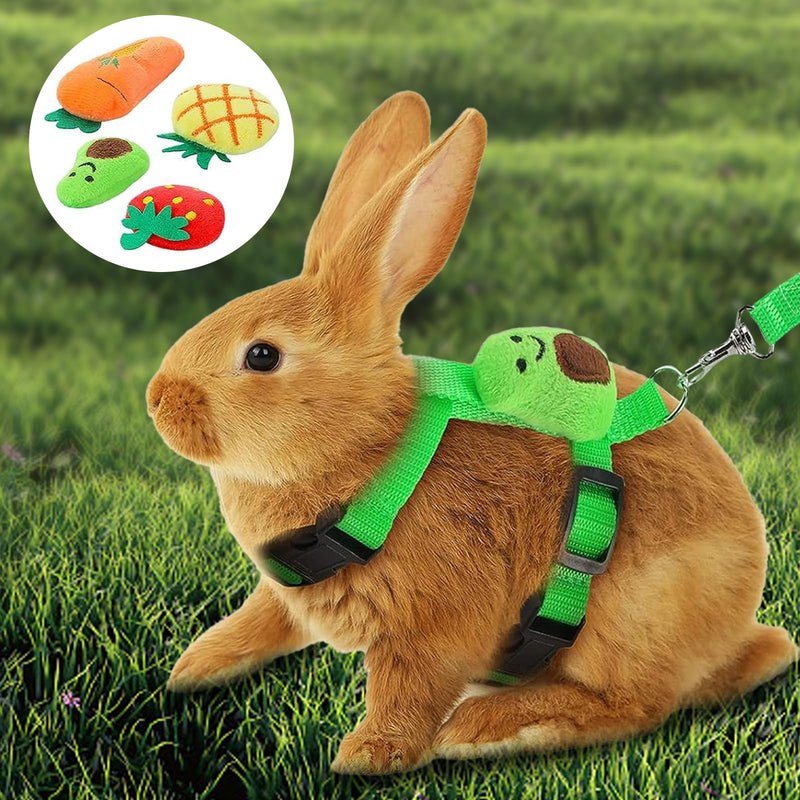 4 Sets Adjustable Bunny Rabbit Harness and Leash Set Small Pet Cute Vest Harness Leash Ferret Harness Guinea Pig Harness Ferret Leash with Decorations for Bunny Kitten Puppy, Small Pets - PawsPlanet Australia