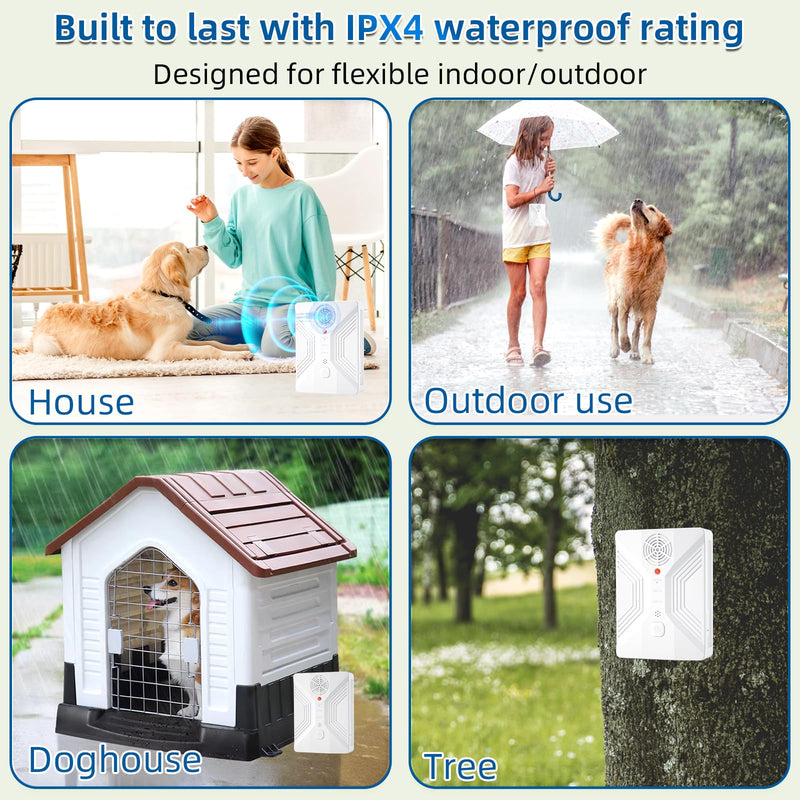 Anti Barking Devices, 3 Modes Ultrasonic Bark Box, Dog Bark Deterrent Devices, Dog Barking Stopper, Anti Barking Device for Dogs Long Range 50ft, Barking Control Devices for Dog Training in Outdoor White - PawsPlanet Australia