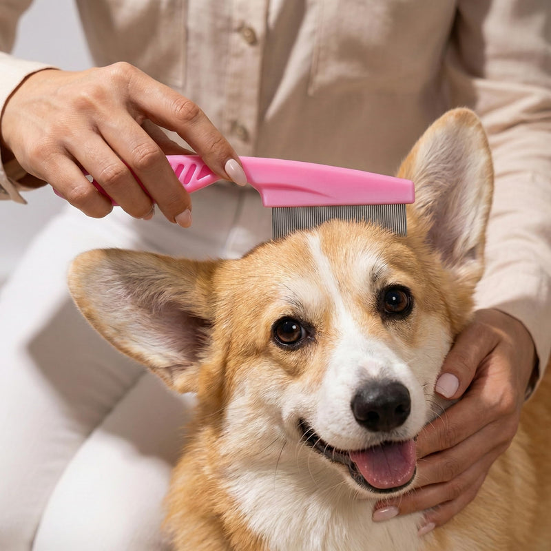 Haminway 8-Piece Dog Grooming Kit – Pink | Pet Brush Set for Shedding, Dematting, Nail Clipping & Bathing | Ideal for Small & Medium Dogs - PawsPlanet Australia